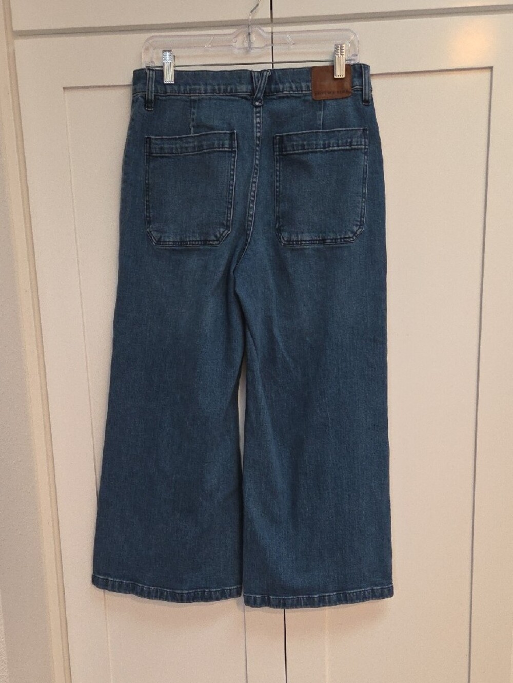 Point Sur J. Crew Mid-Blue Wide-Leg Crop Jeans - Picture 5 of 9